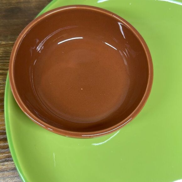 Cracker Barrel Avocado Chip N Dip Platter Serve ware Green  Party Dish Fiesta - Picture 3 of 6
